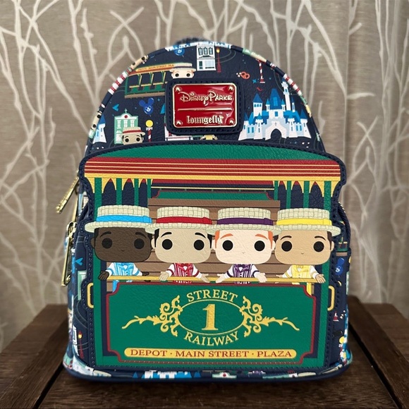 DISNEY DISNEYLAND PARK LOUNGEFLY BACKPACK DAPPER DAPPER DANS MAIN STREET NEW HTF - Picture 6 of 8